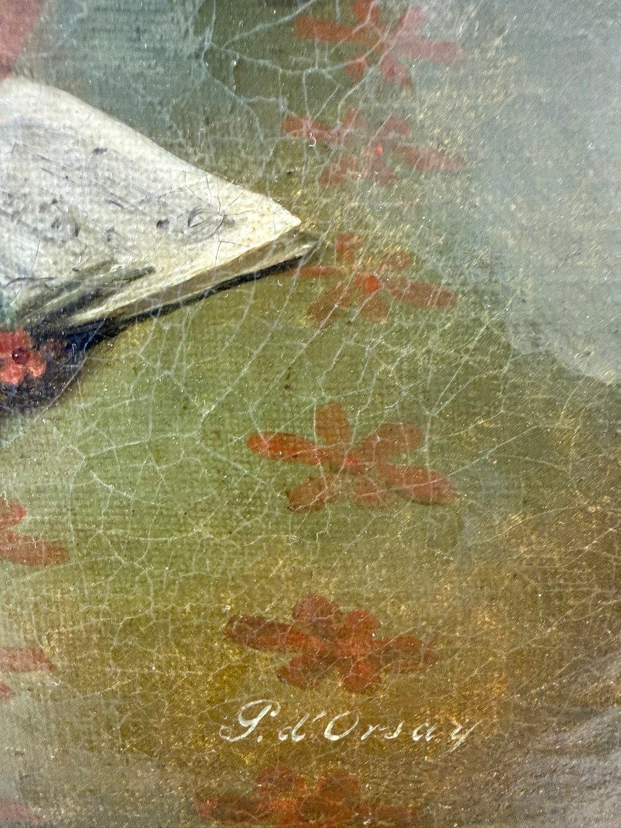Scena galante in un interno aristocratico – Scuola francese, 1840–1860 circa-photo-8