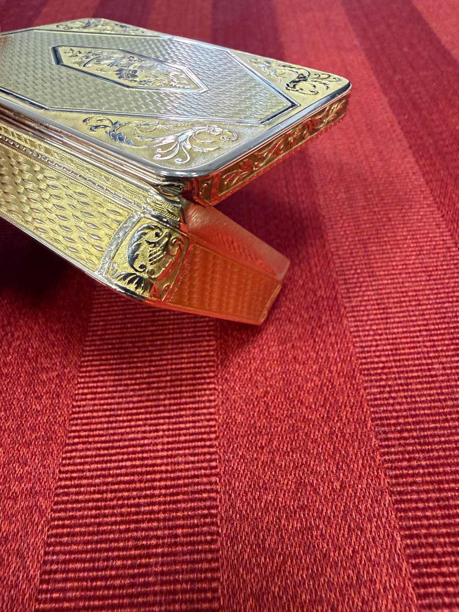 Tabacchiera francese in oro 18 carati-photo-4