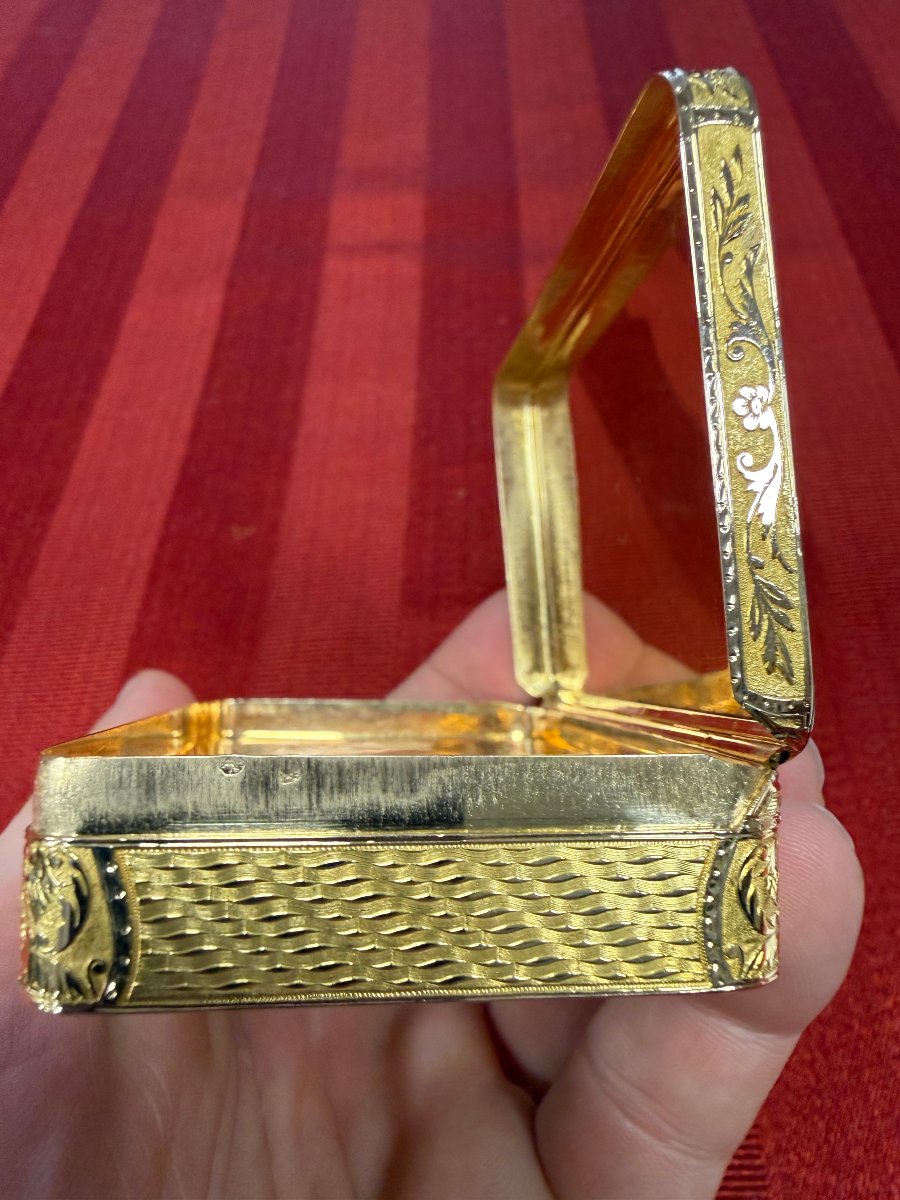 Tabacchiera francese in oro 18 carati-photo-5