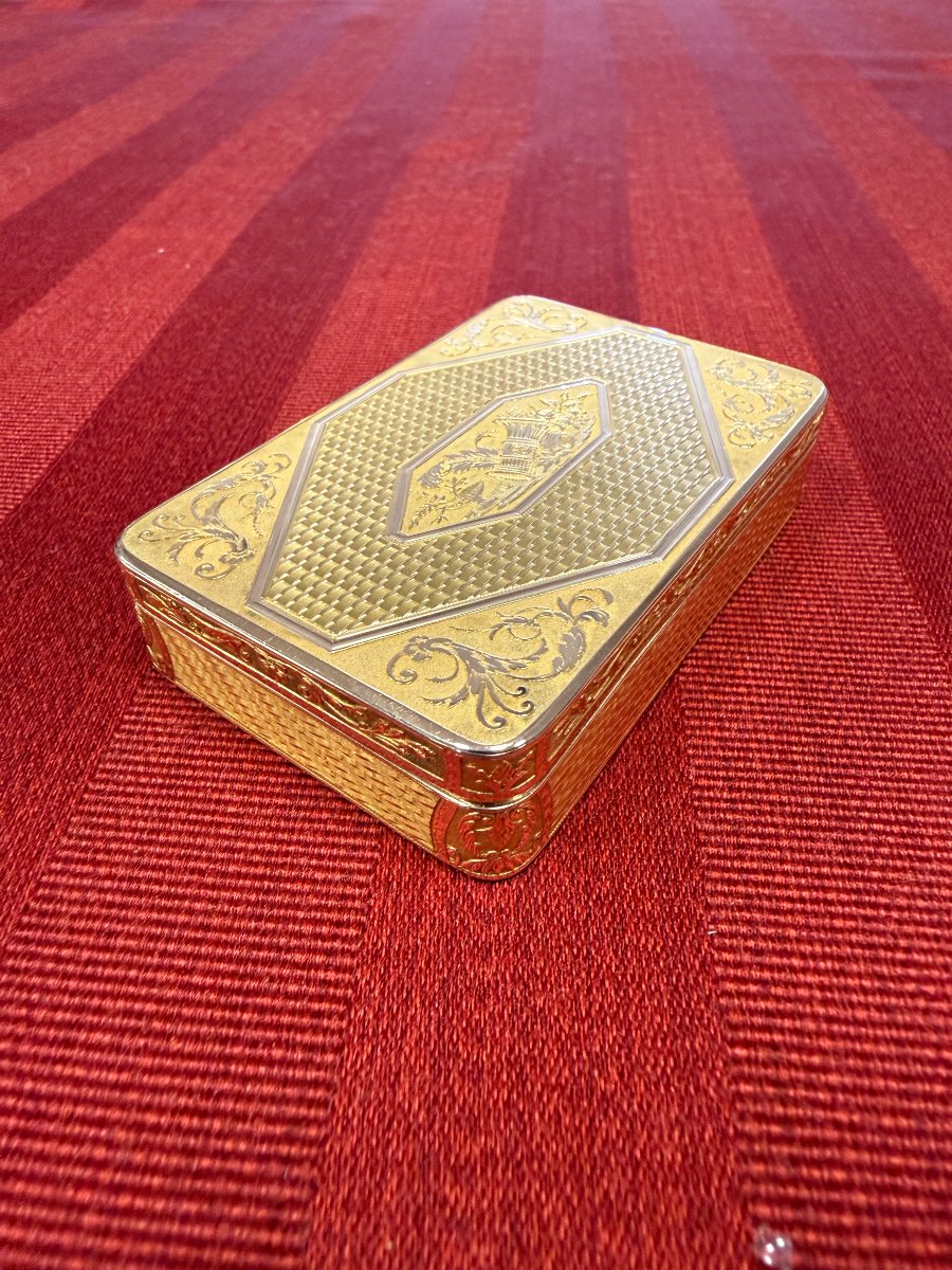 Tabacchiera francese in oro 18 carati-photo-7
