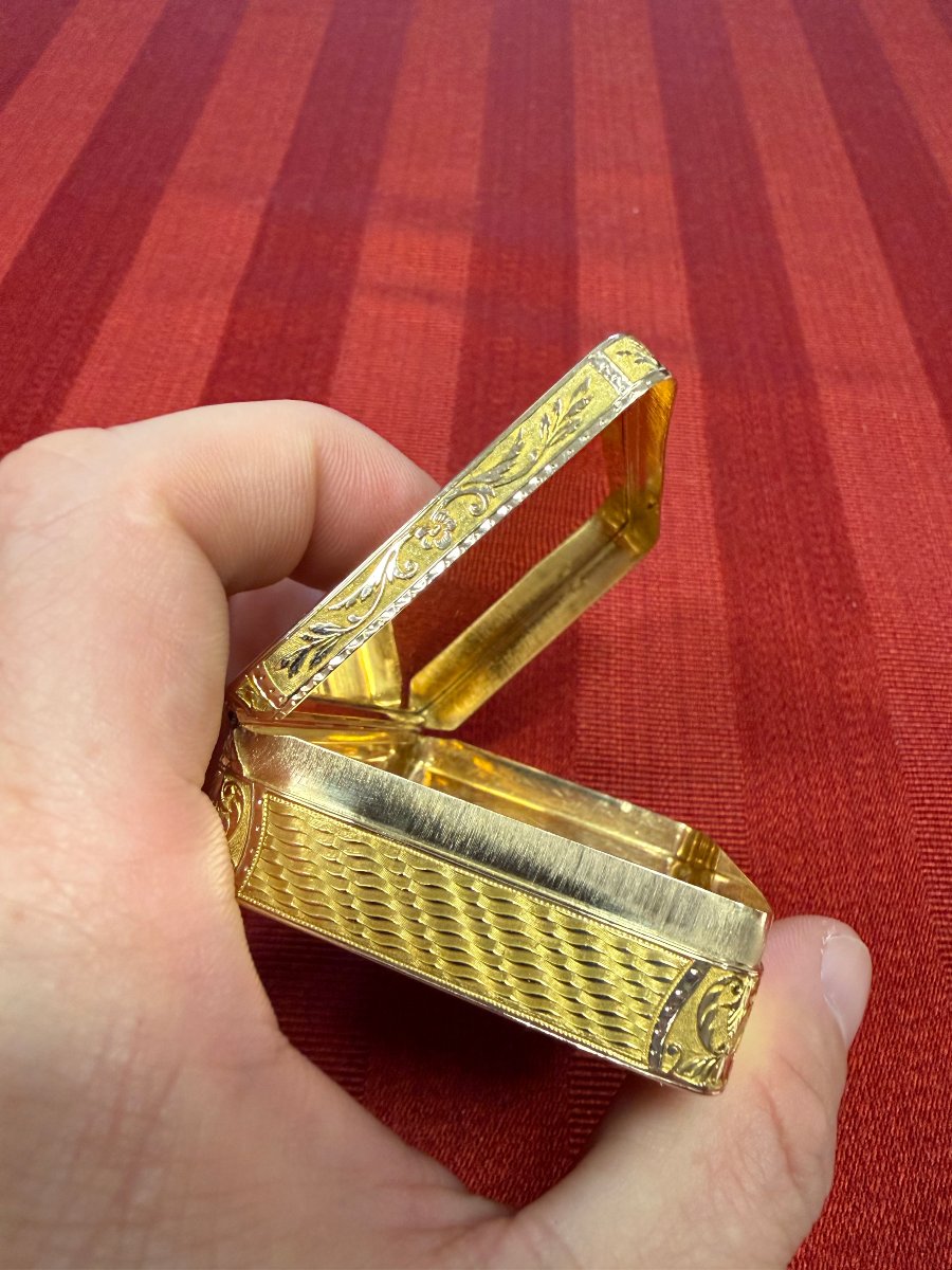 Tabacchiera francese in oro 18 carati-photo-8