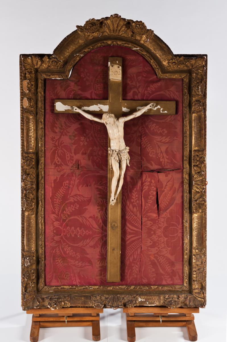 Sculpture Française XVIIIeme Siecle " Christ Crucifie' " H: 110cm