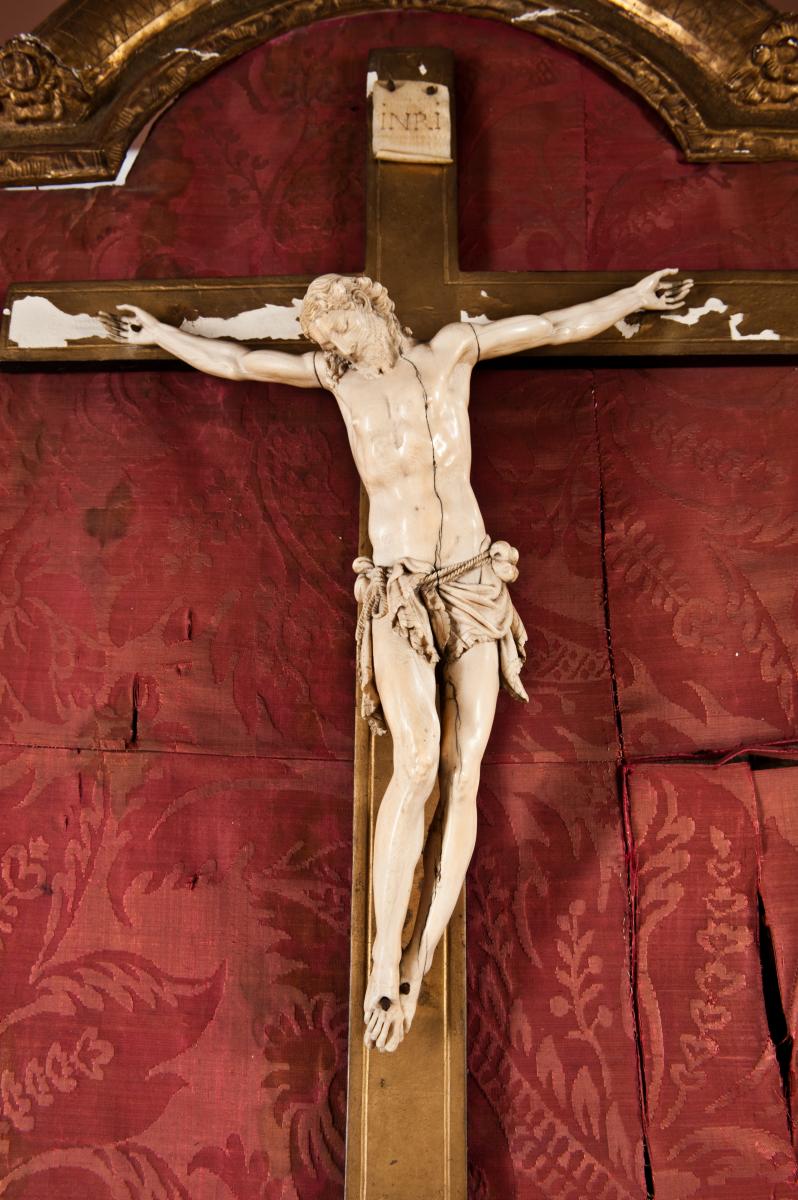 Sculpture Française XVIIIeme Siecle " Christ Crucifie' " H: 110cm-photo-2
