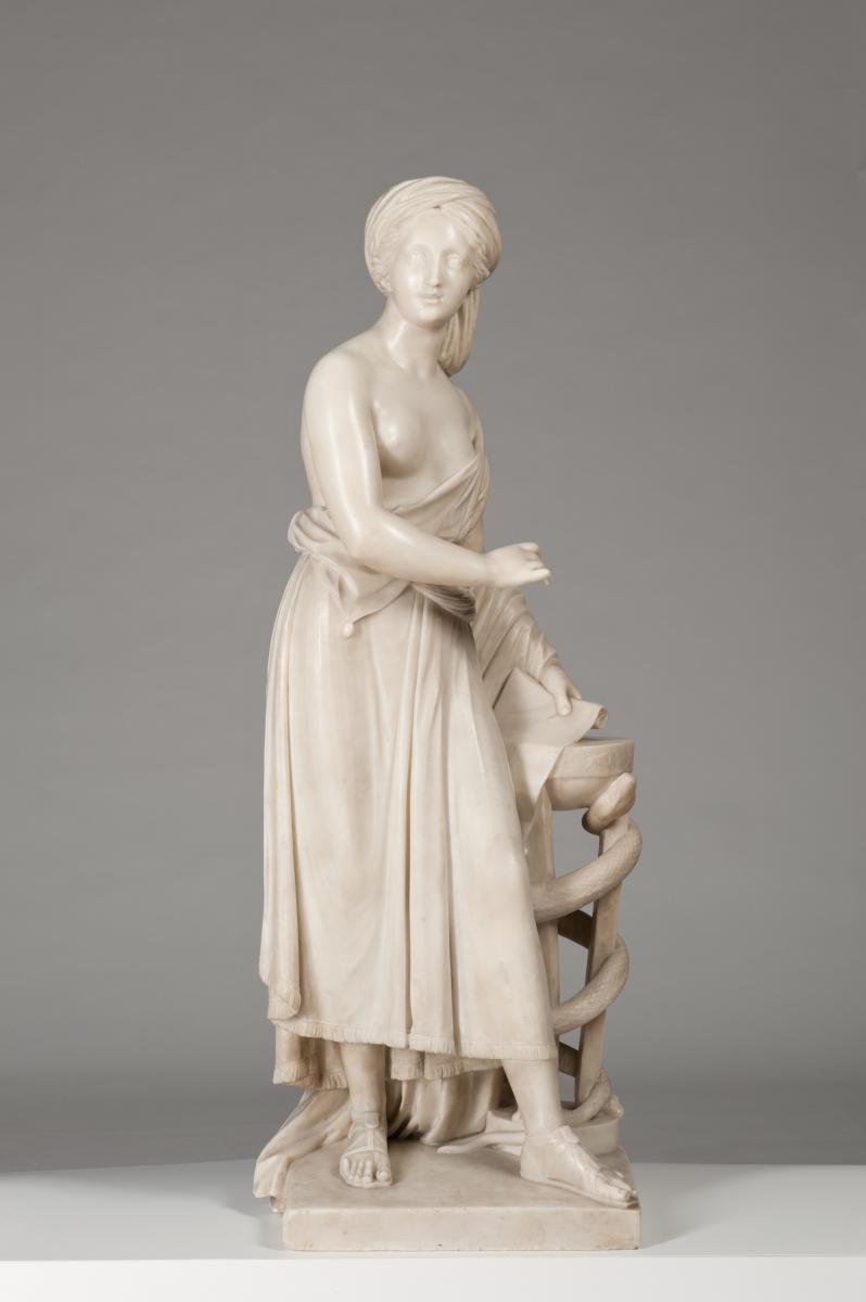 Sculpture Representant " Sibyl " Carlo Albacine Atrib. H: 102cm