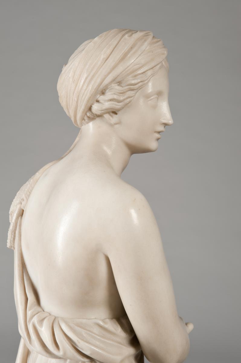 Sculpture Representant " Sibyl " Carlo Albacine Atrib. H: 102cm-photo-2