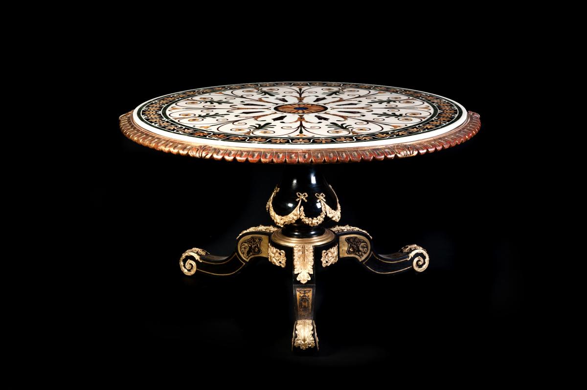 Table Française XIXeme Siecle Plateau Circulaire