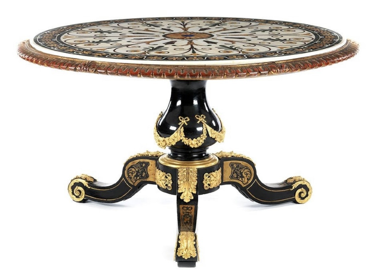 Tavolo stile Boulle