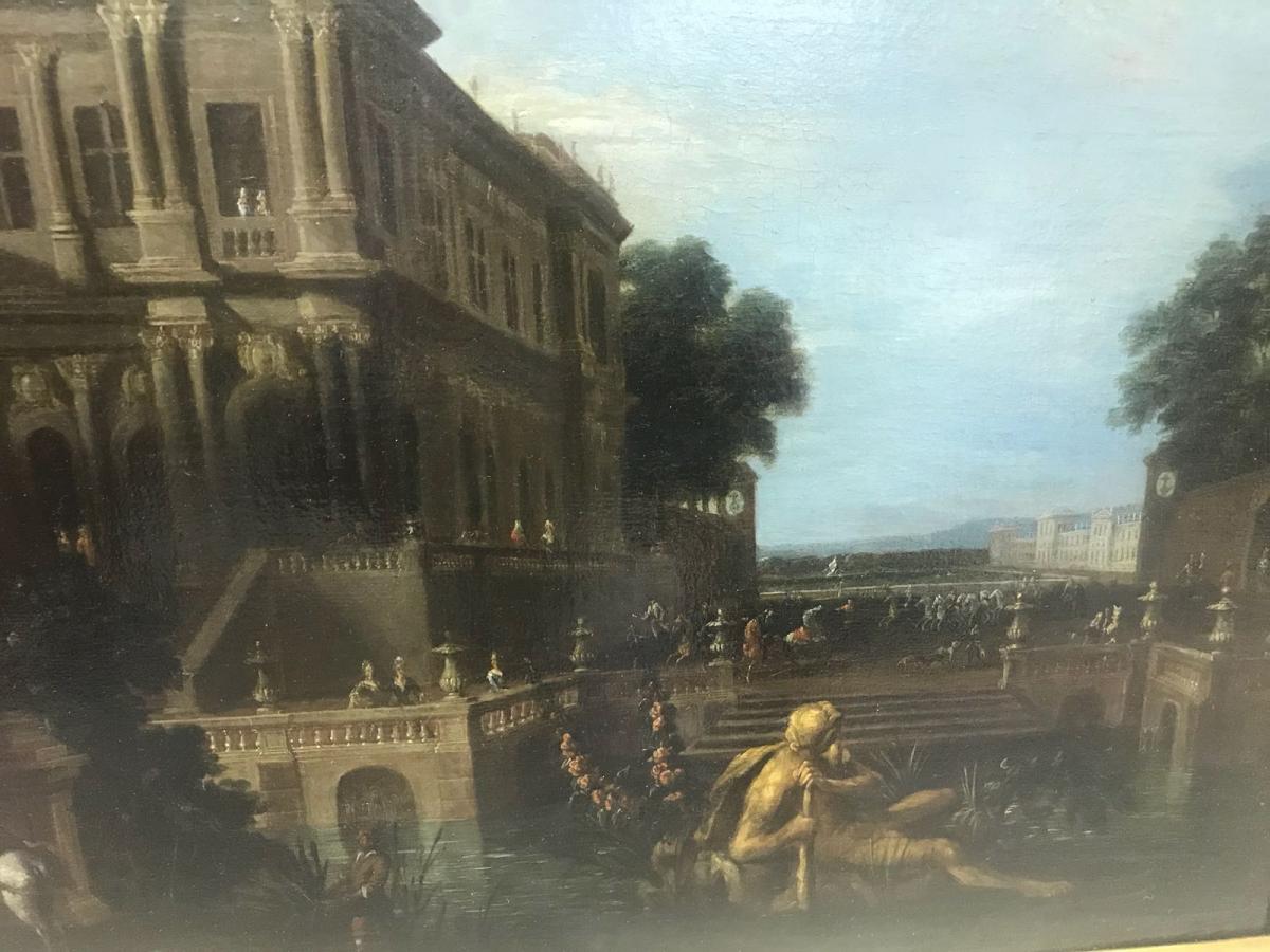 Moucheron Amsterdam 1677 / 1744 Paire Toiles " Paysage "-photo-3