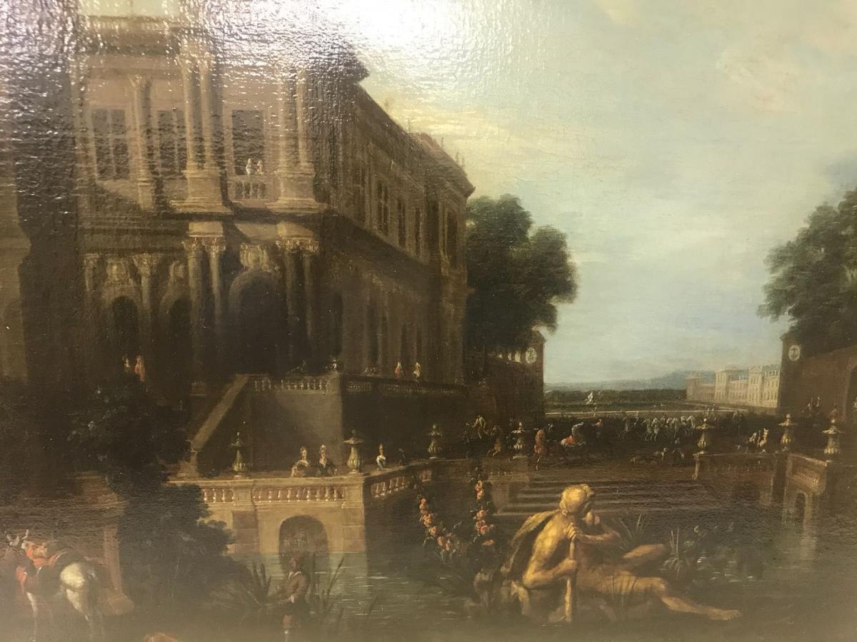 Moucheron Amsterdam 1677 / 1744 Paire Toiles " Paysage "-photo-4