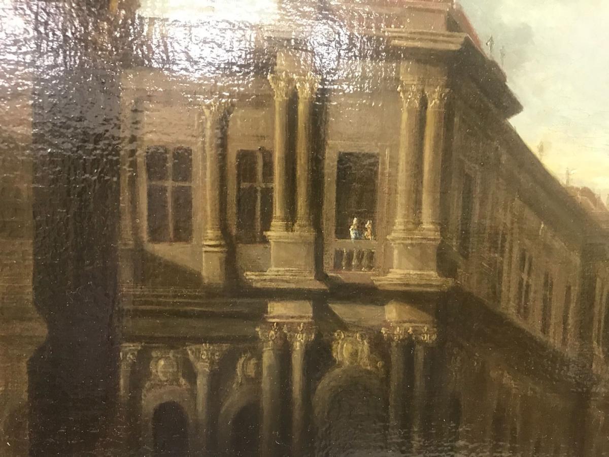 Moucheron Amsterdam 1677 / 1744 Paire Toiles " Paysage "-photo-1