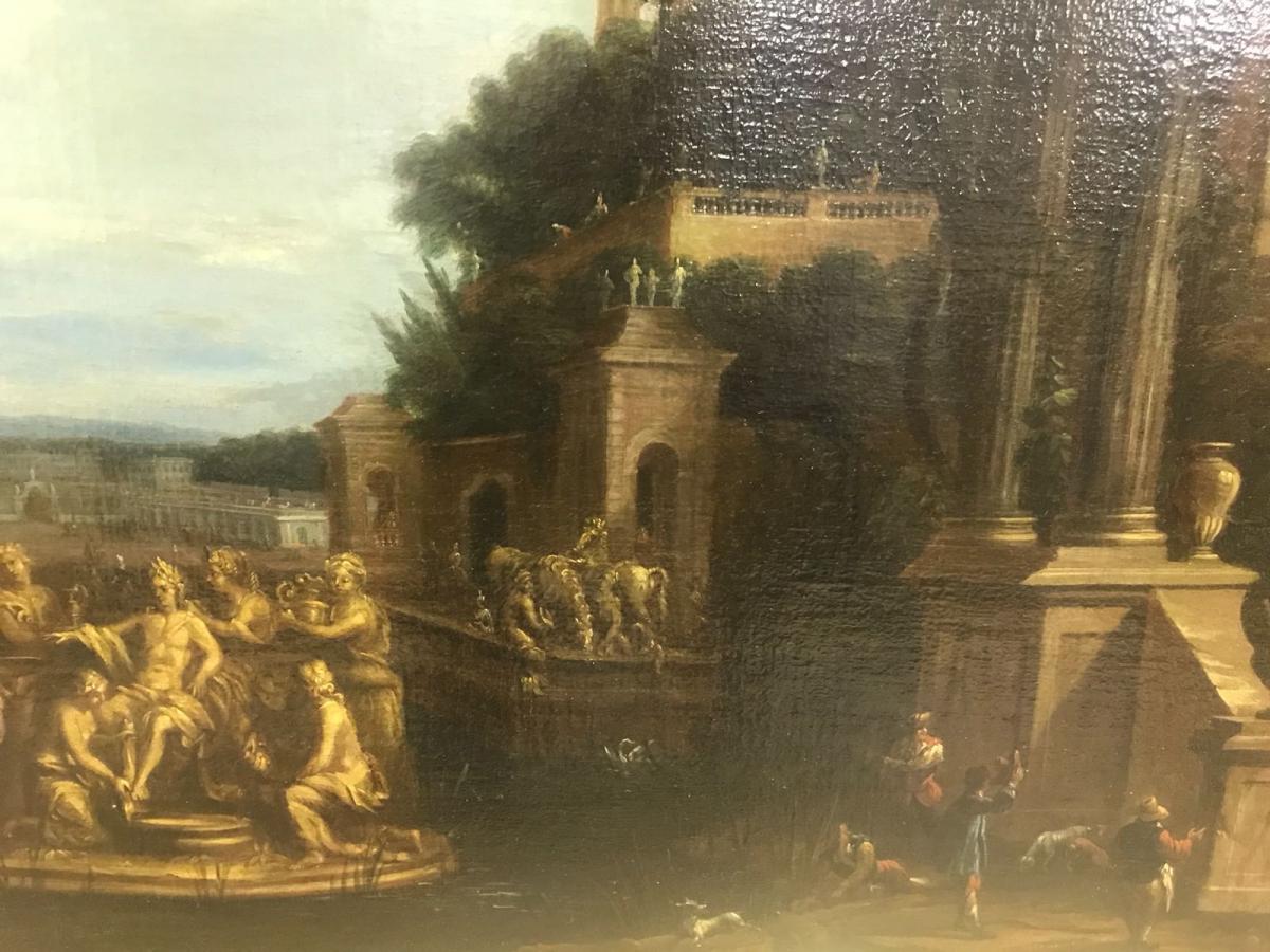 Moucheron Amsterdam 1677 / 1744 Paire Toiles " Paysage "-photo-2