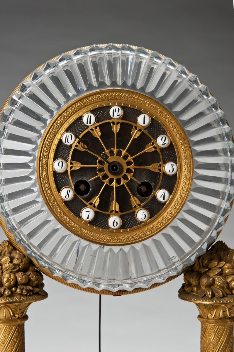 Pendule En Bronze XIXeme Siecle 25cm X 10cm X 45cm-photo-3