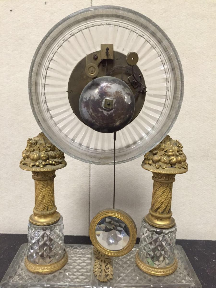 Pendule En Bronze XIXeme Siecle 25cm X 10cm X 45cm-photo-1