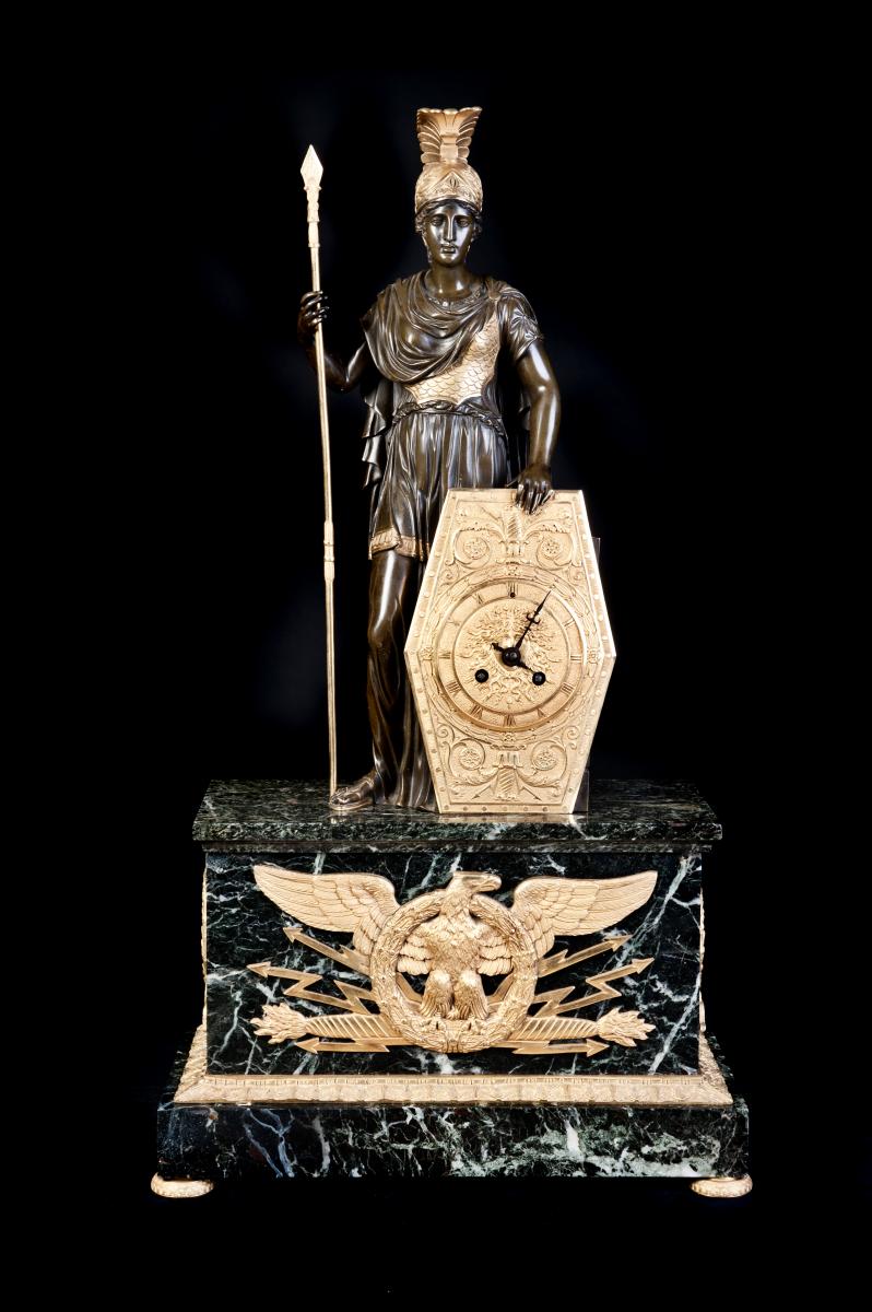 Grand Pendulo Bronze Dore' France XIXeme Siecle H: 72cm-photo-2