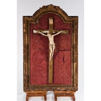Sculpture Française XVIIIeme Siecle " Christ Crucifie' " H: 110cm