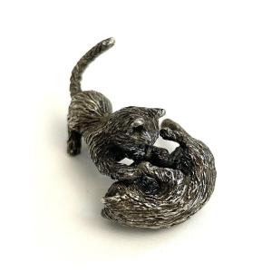 Silver "cats Playing"