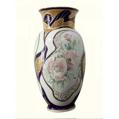 Art Deco Porcelain Vase Manufacture Bohemia Dubí