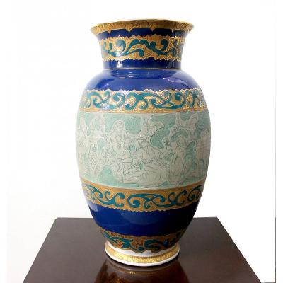 Art Deco Porcelain Vase Manufacture Bohemia Dubí