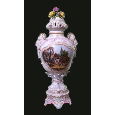 Meissen Large Potpourri Porcelain Urn 78cm
