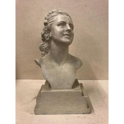 Buste In Terracotta By Demeter Chiparus