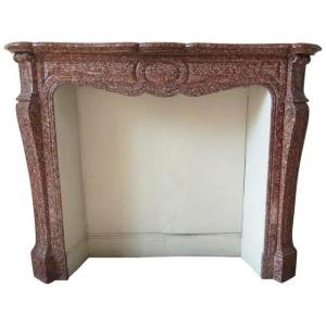 Louis XV Style Fireplace, Model Pompadour, Ca.1870