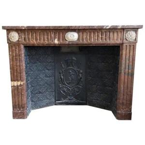 Louis XVI Fireplace In Royal Red Marble