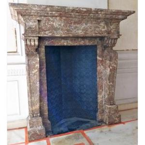 Renaissance Style Marble Fireplace, Ca.1880