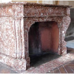 Napoleon III Royal Red Marble Fireplace
