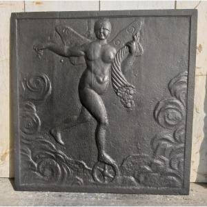 Fireback In Cast-iron, Art Déco