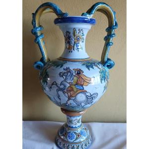 Talavera Majolica Vase Spain, Ca.1900-1925