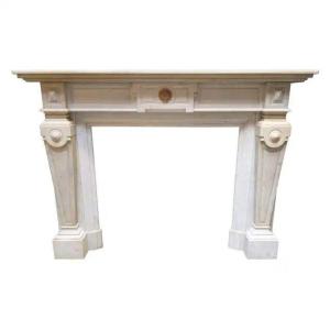 Napoleon III Carrara-marble Fireplace