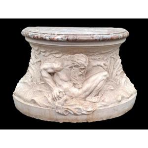 Superb "neptune" Base In Stone.
