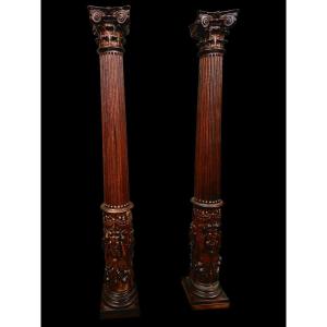 A Pair Of Sculpted Columns 