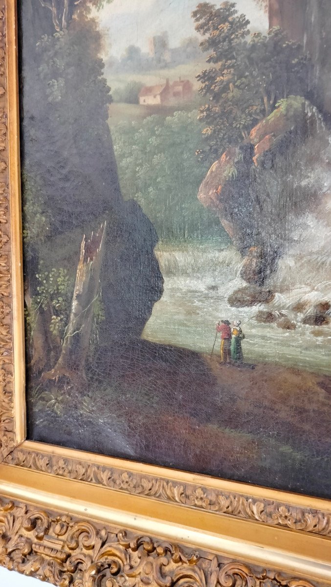 La cascata, olio su tela -photo-3