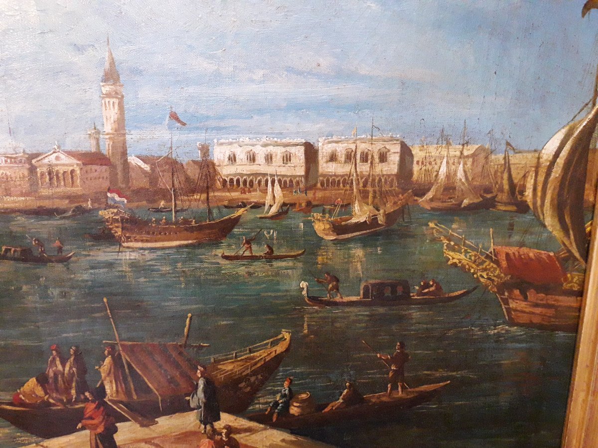 Venezia la laguna, olio su tela.-photo-4