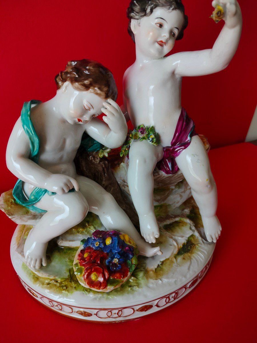 Copia di Putti - Porcelaine de Capodimonte Italia fine 1800-photo-3