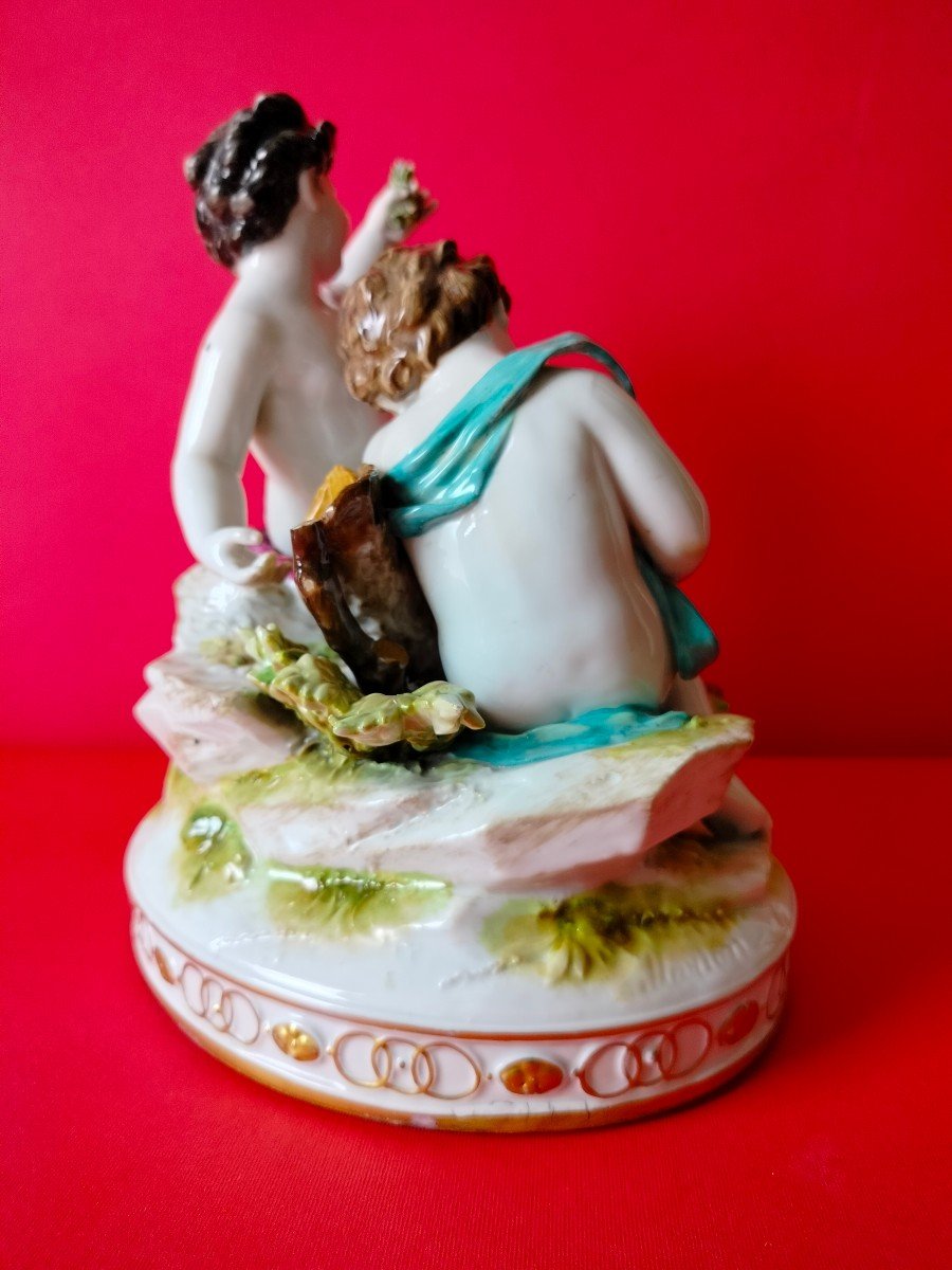 Copia di Putti - Porcelaine de Capodimonte Italia fine 1800-photo-3
