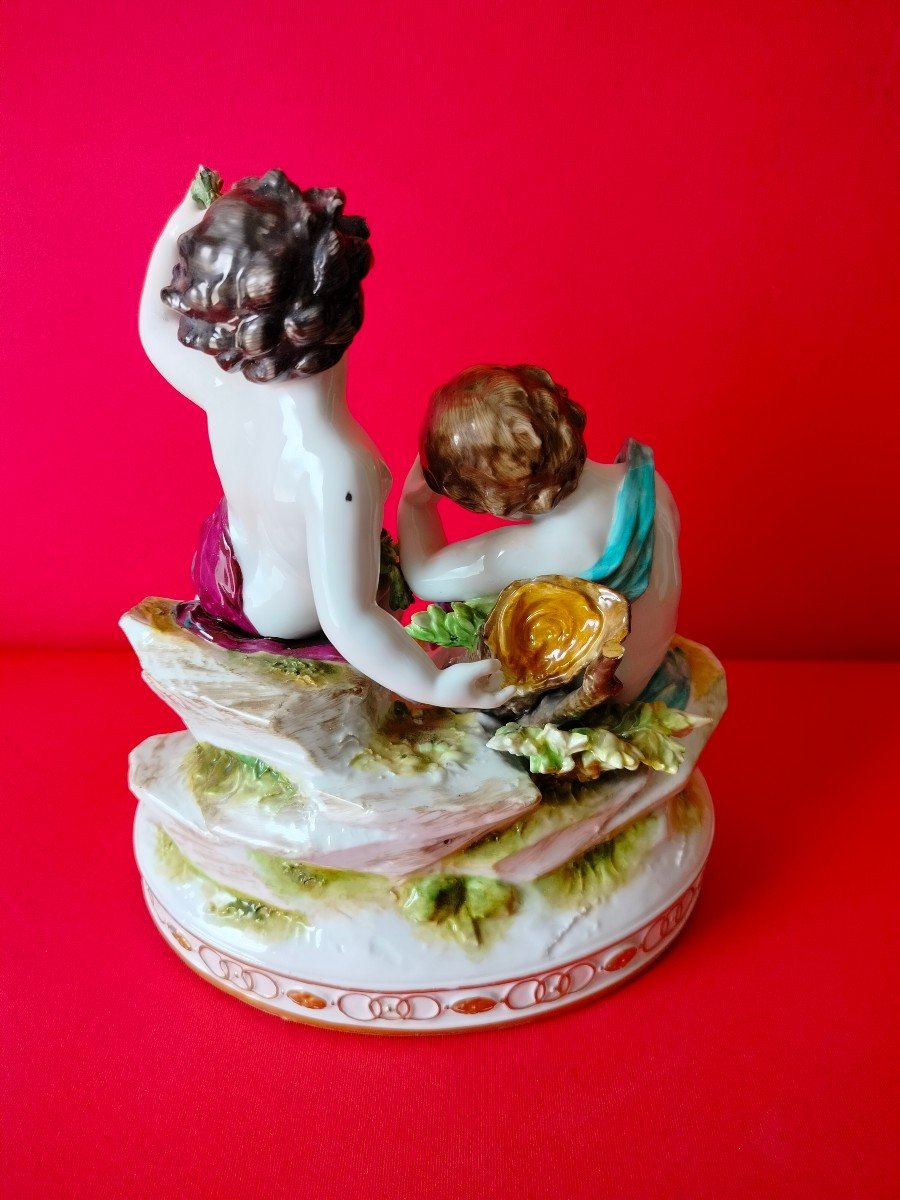 Copia di Putti - Porcelaine de Capodimonte Italia fine 1800-photo-4