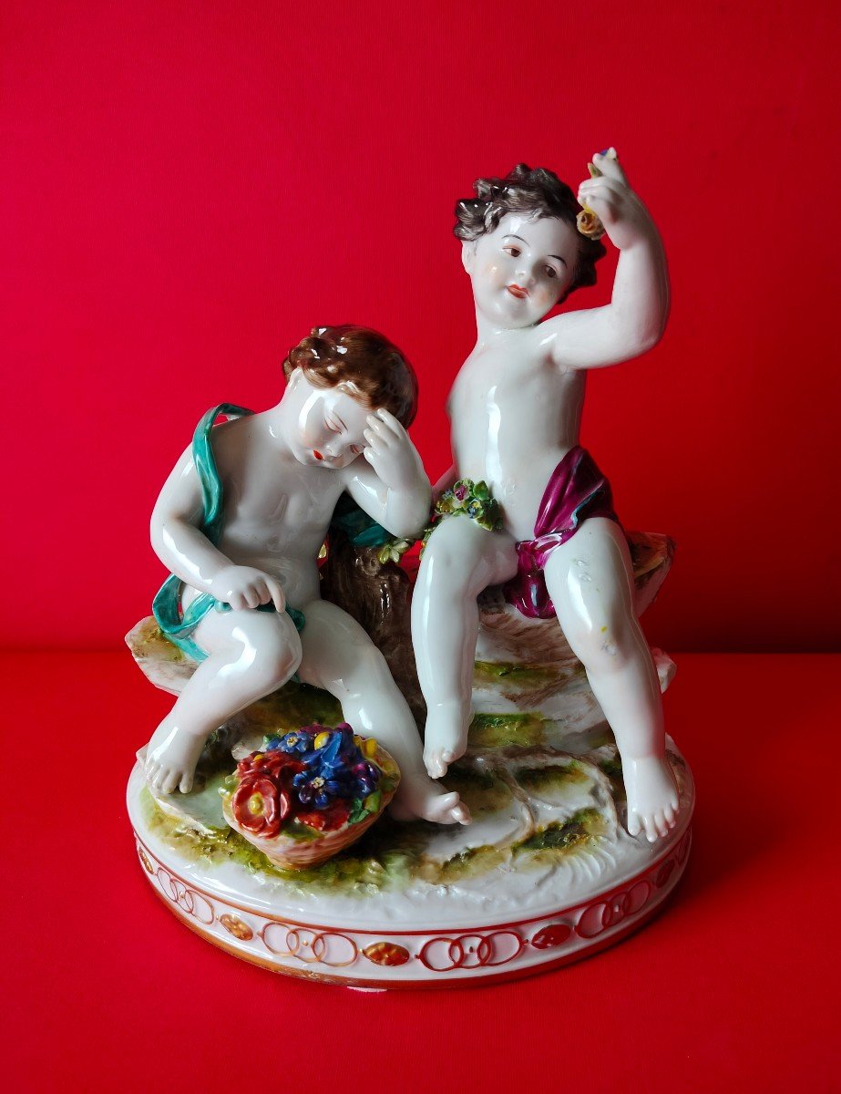 Copia di Putti - Porcelaine de Capodimonte Italia fine 1800