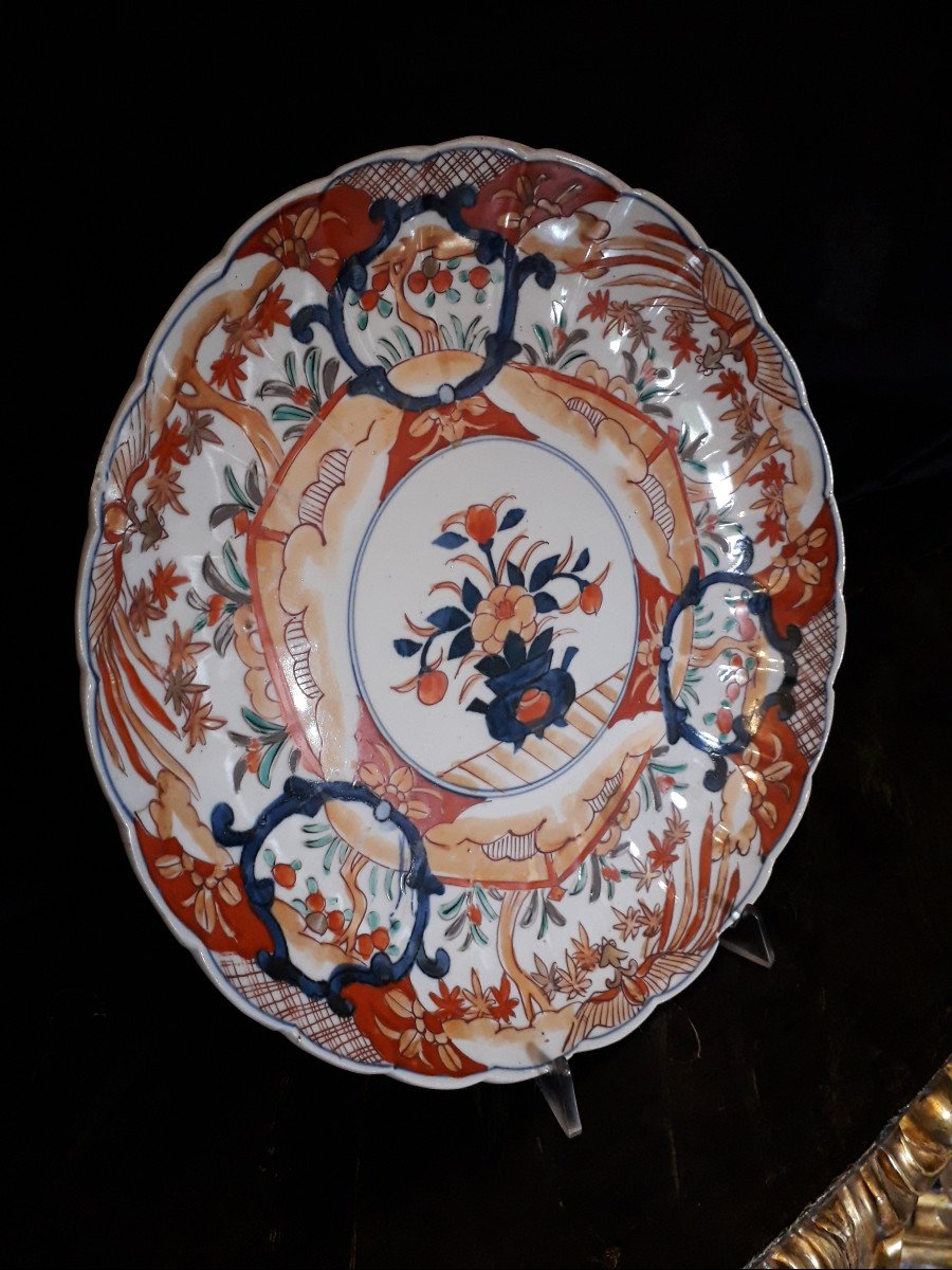 Piatto in Porcellana Arita/Imari del 1800-  Diam. 30 cm.-photo-2