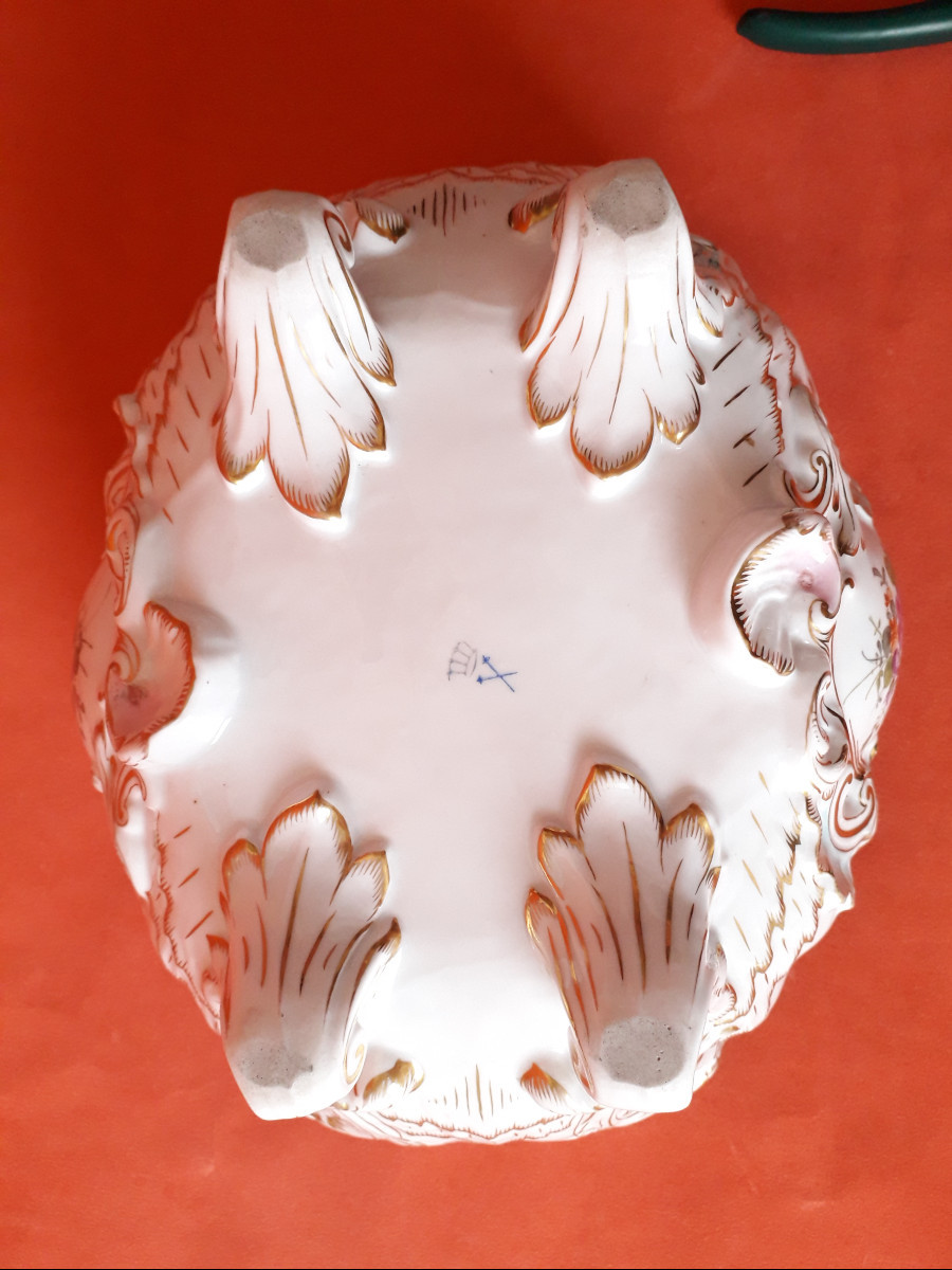  Cestino in Porcellana tedesca - Epoca fine 1800-photo-4