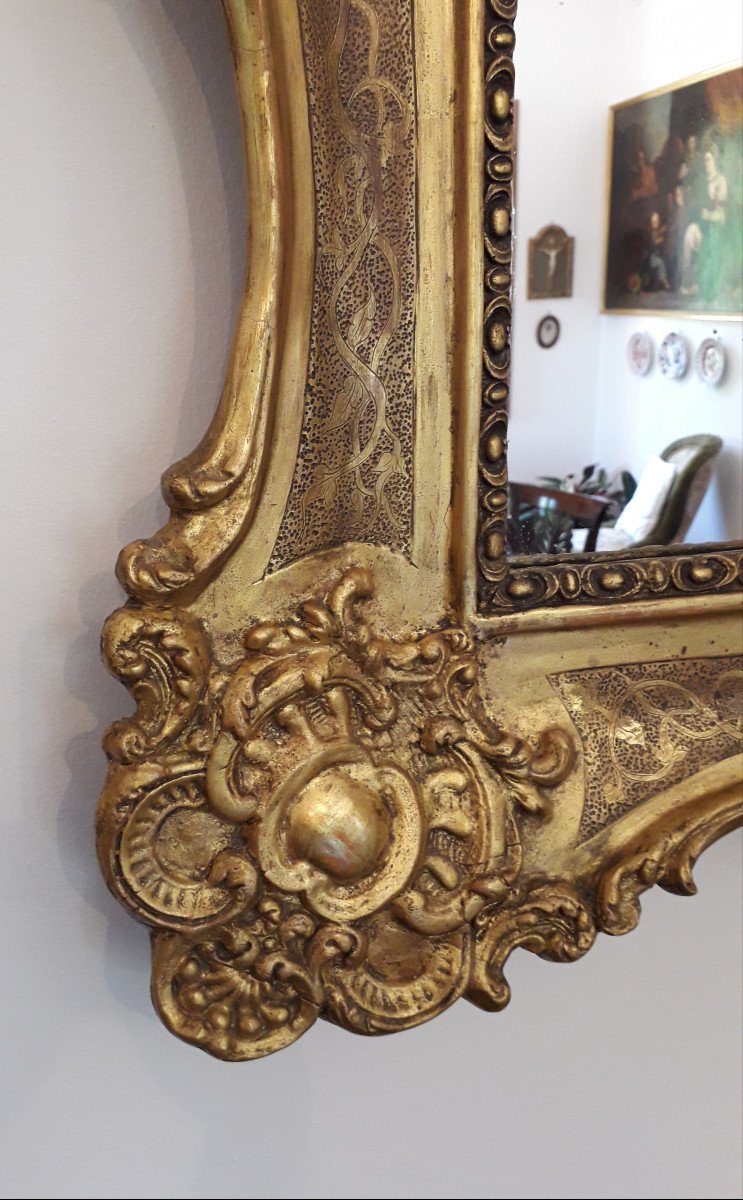 Specchio Venezia XVIII s. Foglia Oro-photo-2