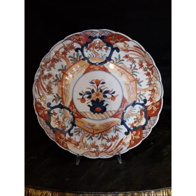 Piatto in Porcellana Arita/Imari del 1800-  Diam. 30 cm.