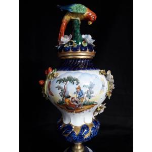 Porcellana di Sèvres - Vaso con Pappagallo