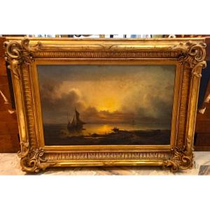 A Picturesque View From Kępa To Grudziądz Carl Ludwig Scheins 1808-1879