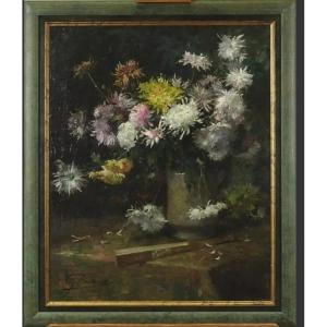 Chrysanthemums Eugène Bertrand (belgian, 1858–1934)