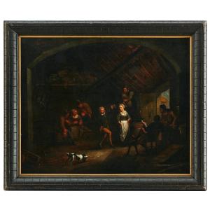 Adriaen Van Ostade 1610 To 1685 Holland, Tavern Entertainment 2nd Half Of The 17th Century