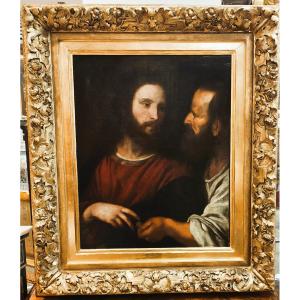 Christ Of The Mint (the Return From The Temple) – A Painting By The Italian Renaissance Painter