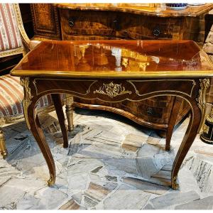 Neo-rococo Side Table In The Style Of François Linke, Late 19th Century, With A Rectangular Top