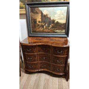 Baroque Chest Of Drawers From The 18th Century (circa 1760), After Restoration.